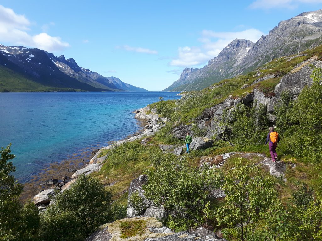 Wandelen langs een Noors fjord