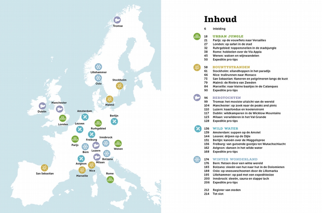 Mini Expedities in Europa boek kaart