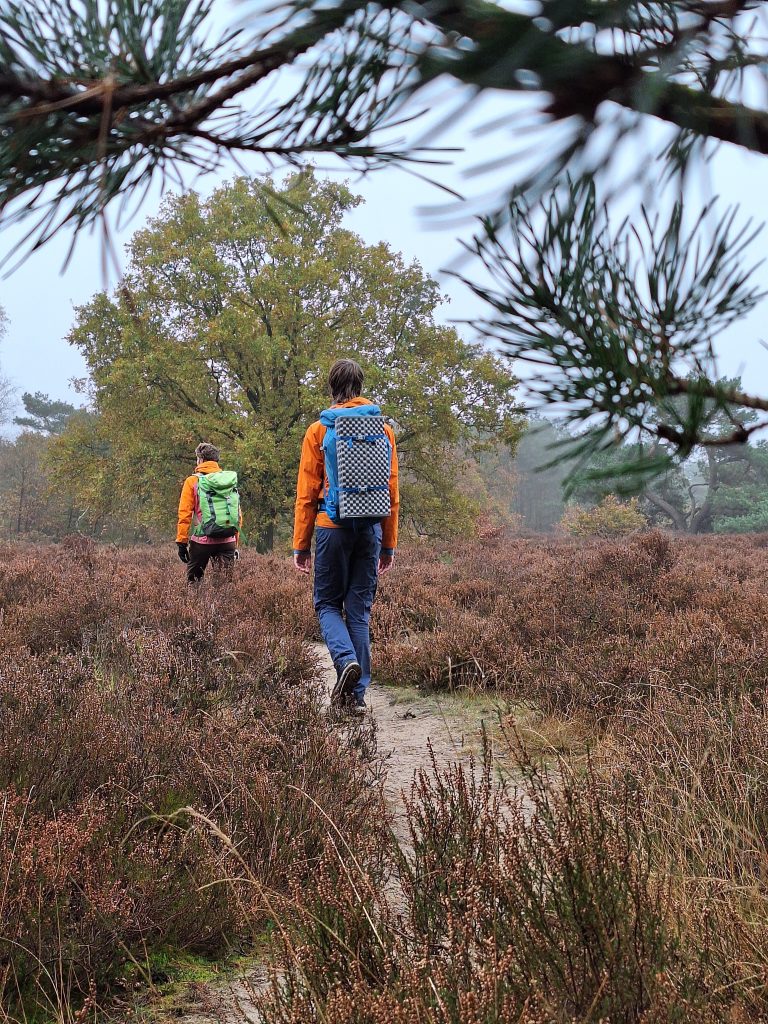 Wandelen heide Veluwe rugzak